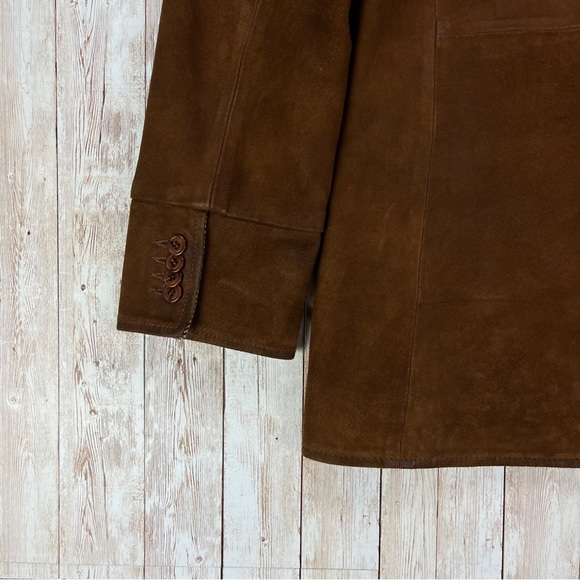 SOLD! FLYNT Distressed Leather Hybrid Coat Jacket Size 42R - Picture 12 of 16